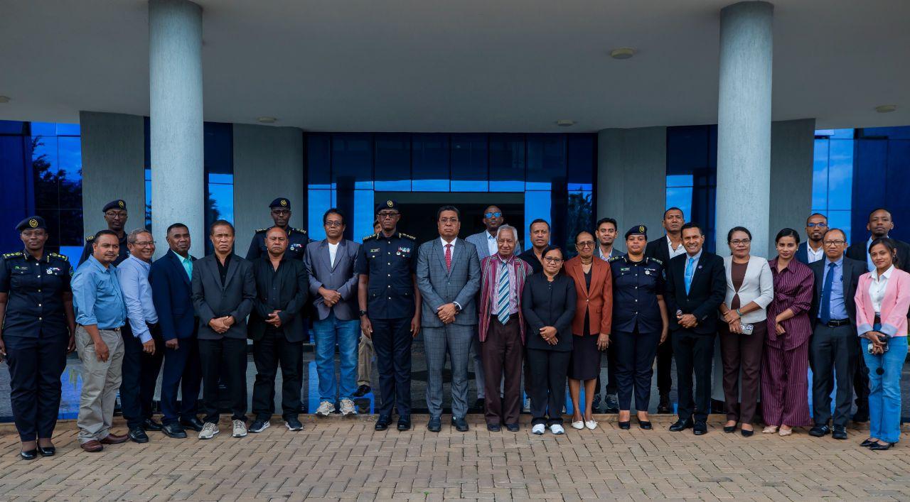 CP Vincent Sano, yakiriye itsinda ryo muri Timor-Leste riyobowe na Nyakubahwa Virgilio da Silva Gutteres, umuvunyi w'uburenganzira bwa muntu n'ubutabere